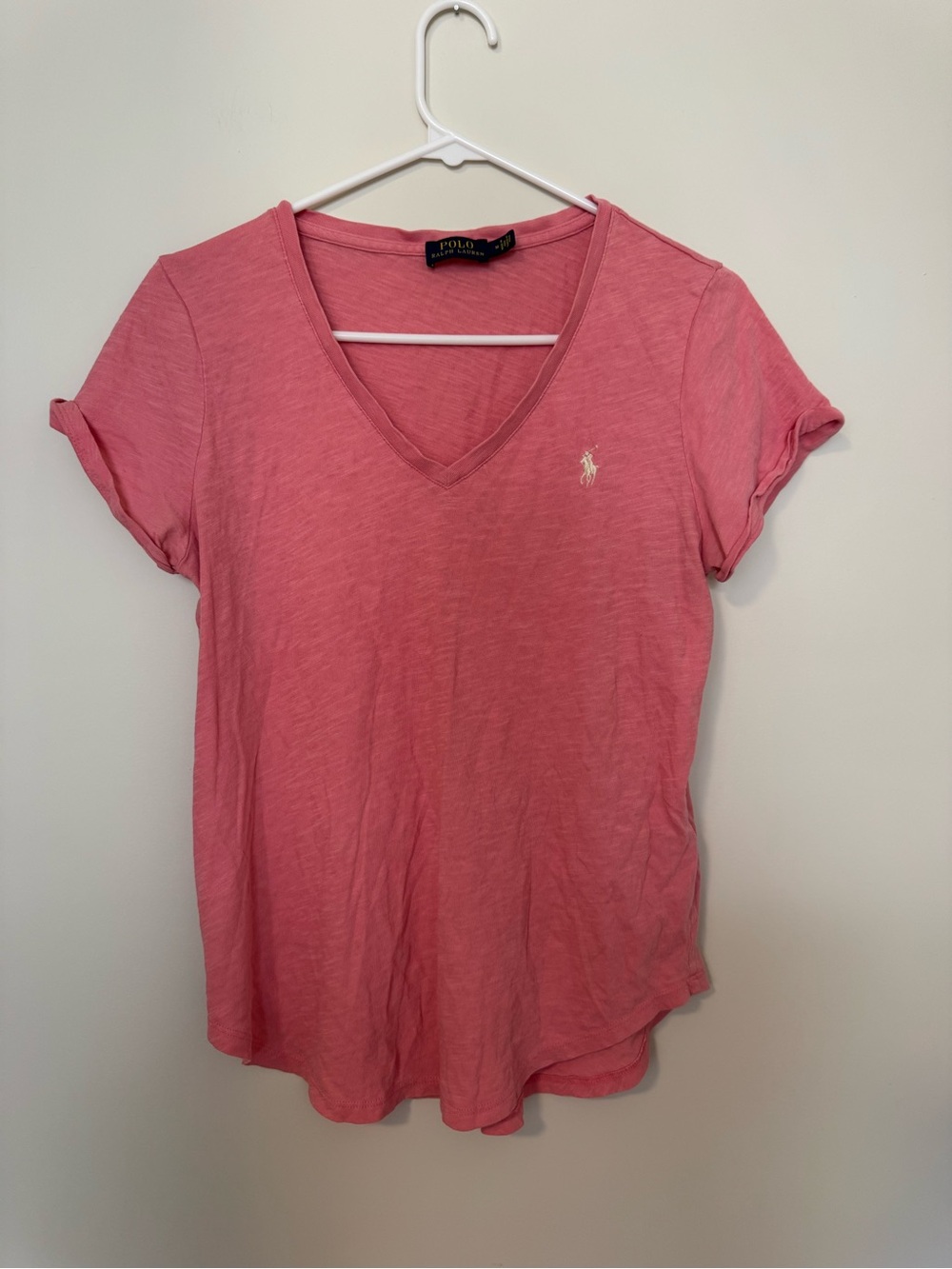 POLO RALPH LAUREN V-Neck 100% Cotton Tee M
